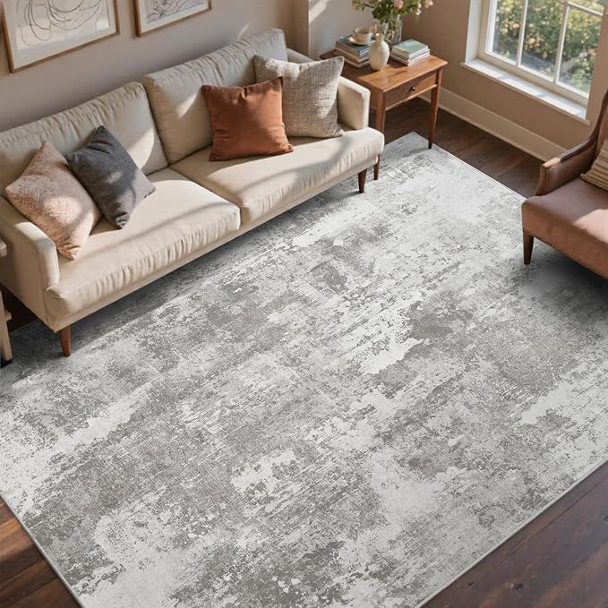 4x6 Ft Area Rugs for Living Room, Soft Non-Slip Washable Rugs Modern Abstract - Image 2