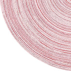 AHHFSMEI Round Braided Placemats Set of 6 Round Table Mats for Dining Tables Natural Woven Heat Resistant Place mats 15 Inch (Pink, 6)