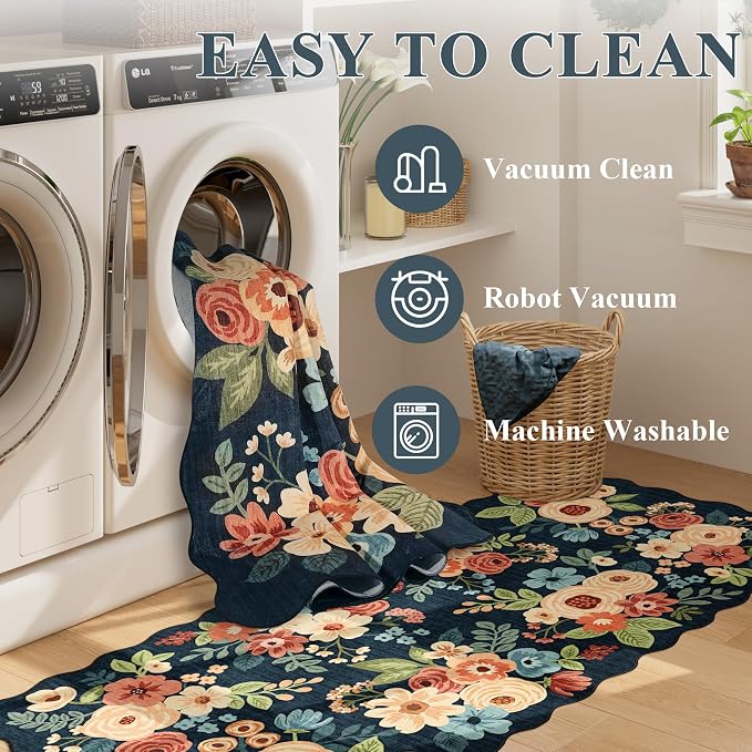 DUKINO 2x10 Runner Rug for Hallway, Washable Kitchen Rugs, Low Pile, Soft - Image 6