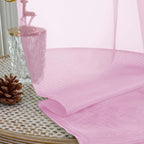 Light Pink Sheer Curtains 63 Inches Long 2 Panels Set, Light Filtering Sheer - Image 2