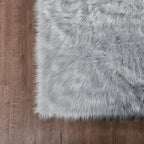 Goolela Grey Area Rug 6x9 Fluffy Fuzzy Shag Rug - Image 6