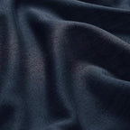 Navy Blue Boho Curtains for Bedroom Back Tab Rod Pocket Semi Sheer Linen - Image 5