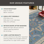 Blue Boho Hallway Runner Rug 2x8, Washable Non Slip Rug - Image 6