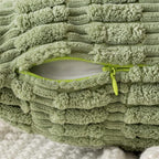 MIULEE Corduroy Decorative Throw Pillow Covers 12x12 Sage Green Pack of 2 | - Image 3