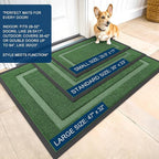 OLANLY Front Door Mat Outside 47x30, All-Season Heavy-Duty Rubber Doormat | - Image 2