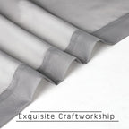 Grey Sheer Kitchen Valance for Windows Set of 2, Small Modern Rod Pocket Voile - Image 3
