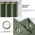 MIULEE 100% Blackout Linen Curtains - Image 4