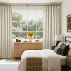 60 Inch Width 90 Inches Long Linen Pinch Pleated Curtains 1 Panel | Light - Image 6