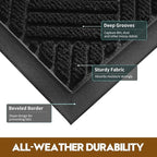 Front Door Mat, Heavy Duty Waterproof Doormat 29.5"x17", Stain Fade Resistant - Image 2