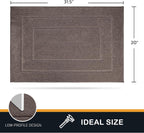 PURRUGS Dirt Trapping Door Mat 20" x 31.5", Non-Slip/Skid Machine Washable Entryway Rug, Dog Doormat, Super Absorbent Welcome Mat for Muddy Wet Shoes and Paws, Grayish Brown