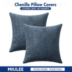MIULEE Decorative Couch Throw Pillow Covers 18x18 Inch Navy Blue 2 Pack | - Image 7