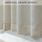 Pitalk Flax Linen Extra Long Curtains 120 Inch Length - Image 5