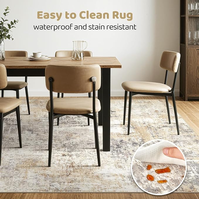 LOONGRUG 10x13 Area Rug Washable Large Neutral Modern Living Room Rugs | - Image 6
