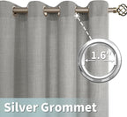 72 inch Length Linen Curtains for Living Room 2 Panels, Soft Privacy Drapes - Image 5