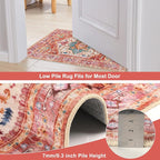 Yamaziot Washable Runner Rug, 2x5 Non-Slip Boho Vintage Hallway Kitchen Rug | - Image 5