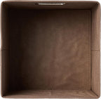 Amazon Basics Collapsible Cube Storage Organizer Bins, 6-Pack, 10.5 x 10.5 x 11 inches, Taupe
