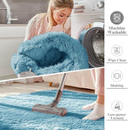 OLANLY 3x5 Machine Washable Small Bedside Rug, Soft Fluffy Shaggy Rugs - Image 2