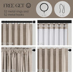 Topfinel 72 Inch Long Black Out Linen Boho Curtains - Image 4