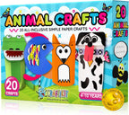 Craftikit® 20 Award-Winning Animal Toddler Arts and Crafts for Kids Ages 3-10 Years, All-Inclusive Animal Craft Kits, Fun Toddler Craft Box for Girls, Boys in Preschool