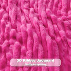 NEWCOSPLAY Fleece Ribbed Cozy Throw Blanket - Image 5