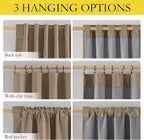 NICETOWN Linen Full Blackout Curtains 52 x 80 inch Panels, Full Bedroom Light - Image 2