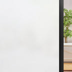 DOWELL Window Privacy Film, Frosted Glass Window Film, Static Cling Non-Adhesive Glass Clings, Sun Blocking Opaque Door Coverings, Reusable Door Sticker for Bathroom Home Office, White, 17.5" x 118.1"
