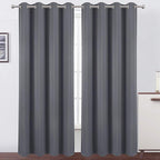 Blackout Curtains 66 x 84 inch/Grey Curtains Set of 2 Panels/Thermal Insulated by Lemomo