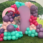 Pink Purple Blue Balloons 60 Pcs Hot Pink Light Pink Teal Purple Latex Balloon Pastel Purple Teal Pink Confetti Balloons for Kids Magic Theme Mermaid Princess Birthday Baby Shower Party Decor