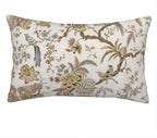 Spring Floral Birds Pillow Covers 12 x 20 Inch Set of 2 for Chinoiserie Flowers Decor Throw Pillows Brown and White Plant Outdoor Decorative Cushion Cases for Couch Bed Decorations