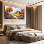 ZUITINGHUA Canvas Wall Art For Living Room Large Wall Decor For Office Bedroom Decorations Yellow Tree Landscape Pictures Farmhouse Painting Artwork Room Wall Mural Aesthetic Home Decor 30x60 In