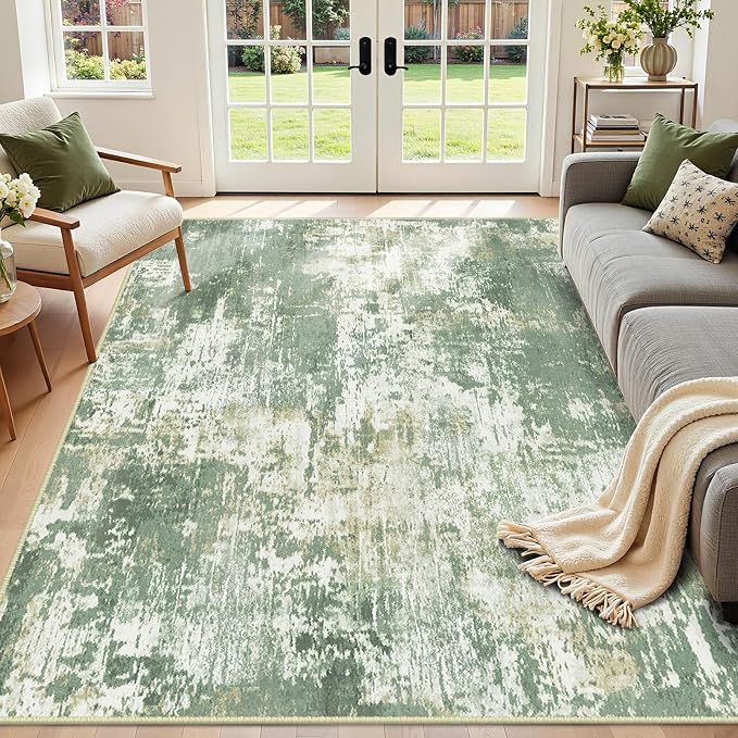 RELEANY Washable 8'x10' Abstract Area Rug - Image 2