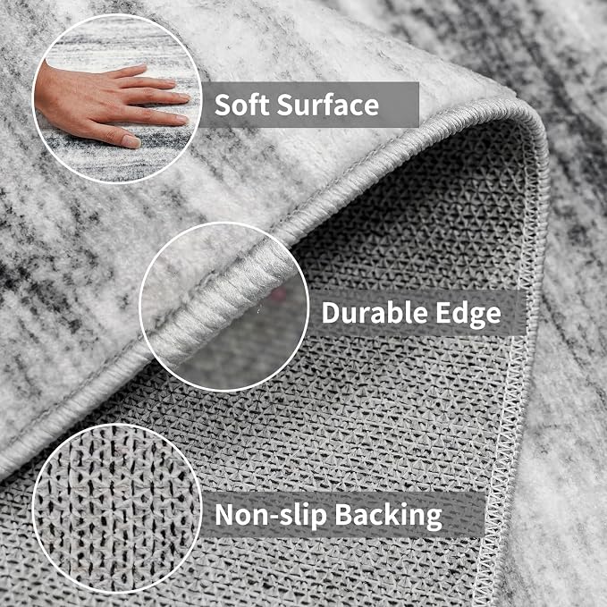 4x5 Area Rugs for Entryway Washable: Easy-to-Clean Rug for Office Kitchen - Image 5