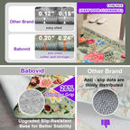 Floral Area Rug 9x12 for Living Room Bedroom | Low Pile; Non Slip;Machine - Image 3
