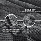 Exclusivo Mezcla Soft Waffle Fleece Bed Blanket Queen Size, Cozy Flannel - Image 6
