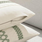 MIULEE Set of 2 Sage Green Boho Decorative Lumbar Pillow Covers 12x24 Inch | - Image 8