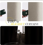 NICETOWN 100% Blackout Curtains 63 inches Long - Image 3
