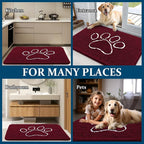 OLANLY Dog Door Mat for Muddy Paws 59x32, Paw Print Design Chenille Mud Mat | - Image 8