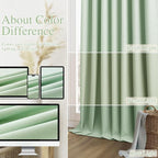 100% Blackout Curtains 108 Inch Length 2 Panels Set - Image 7