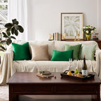 GIGIZAZA Green Velvet Pillow Covers 20x20 Decorative Pillows Pack of 2 | Throw - Image 7