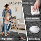 2x6 Fluffy Shag Area Rugs for Living Room Bedroom: Soft Plush Carpet Grey | - Image 7