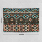 HZOHNAGO Aztec Tapestry Turquoise Blue and Brown and Native American Tribal Pattern Printed Wall Tapestry Wall Hanging for Bedroom Living Room Dorm 90" W x 60" H
