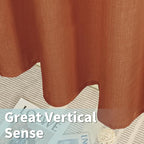 Terracotta Linen Boho Curtains 84 inch Length - Image 6