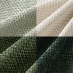 MIULEE Soft Decorative Chenille Pillow Covers Green 16x16 Pack of 4 | Nordic - Image 2