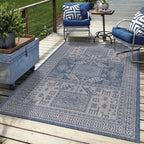 Keen Home Design Terrace Outdoor Area Rug - 10x14 Washable Indoor/Outdoor Rug for Patio, Kitchen, Balcony, Beach, Garden, Deck and Porch, Size: 10'x14'