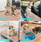 OLANLY Dog Door Mat for Muddy Paws 36x24, Paw Print Design Chenille Mud Mat | - Image 7