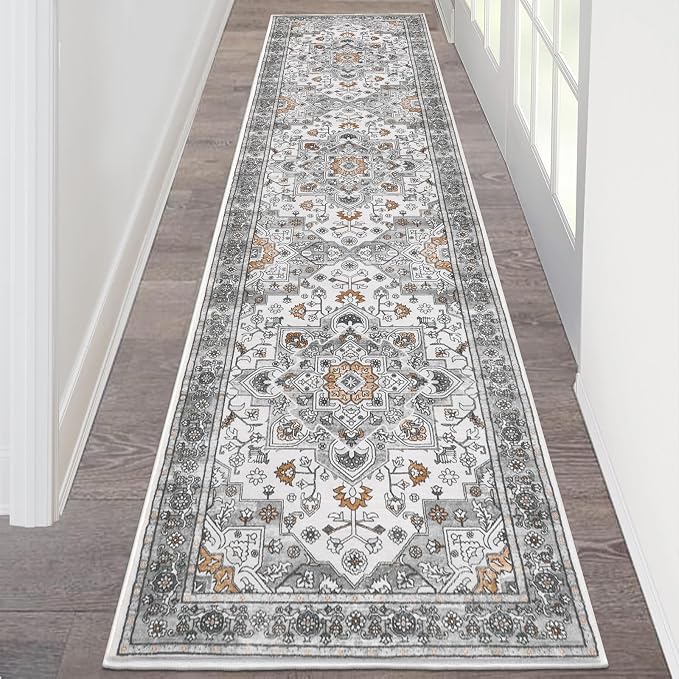 HEBE Hallway Runner Rug 2'x8', Washable Non Slip Kitchen Rug Runner | Soft Boho by HEBE