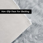 Goolela Grey Fluffy Fuzzy Furry Runner Rug 2x6 - Image 3