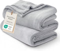 Bedsure GentleSoft Fleece Blanket California King Light Grey by Unknown