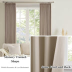 100 Inch Curtain Panels Pinch Pleated Light Blocking Solid Custom Made Pleated - Image 6