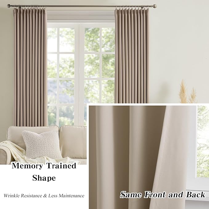 60 Wide Pinch Pleated Window Curtain Panels 90 Inches Long Custom Made Pleated - Image 6